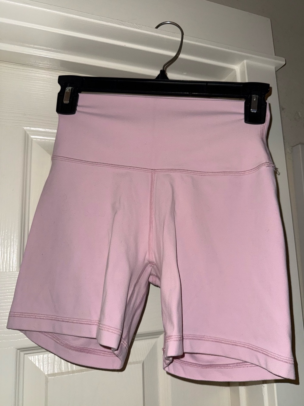 Aritzia Soft Pink High-Rise Bike Shorts